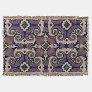 Manta Design de espiral fino/cobertor azul-roxo