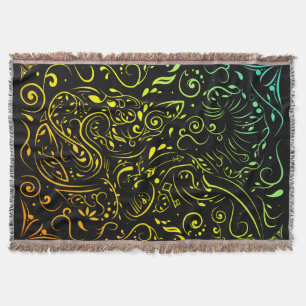 Manta desvanecimento do Verão do ornamentado elefante