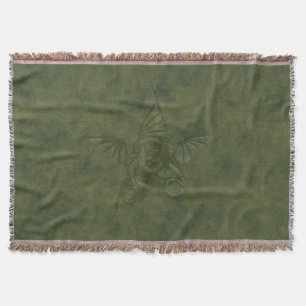 Manta Dragon Star - Imagem Verde de Couro Emboscada