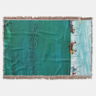 Manta Escola dos peixes entre linhas por Thornton Utz