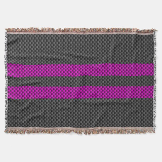 Manta Estilo de Fibra de Carbono de Corrente Rosa Quente (Frente)