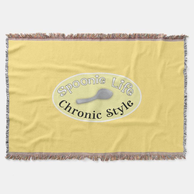 Manta Estilo de Spoonie - Amarelo Suave (Frente)