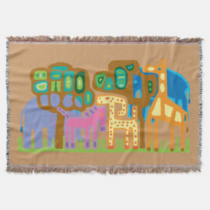 Manta Estilo étnico popular de animais africanos