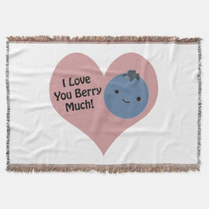 Manta Eu te amo mirtilo muito bonito engraçado de Kawai