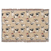 Fawn Pug doodles Decor da sala