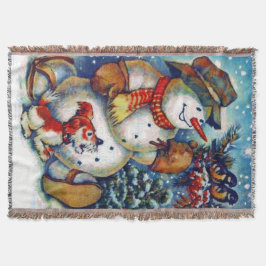 Manta Feliz Natal do Neve e Amigos