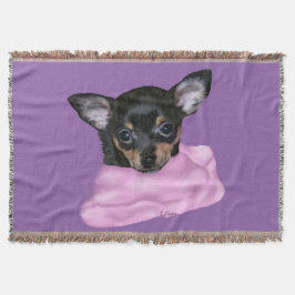Manta Filhote de Chihuahua Preto e Castanho