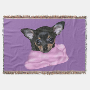 Manta Filhote de Chihuahua Preto e Castanho
