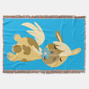 Manta Flor Azul e Pony de Cartoon Bonito