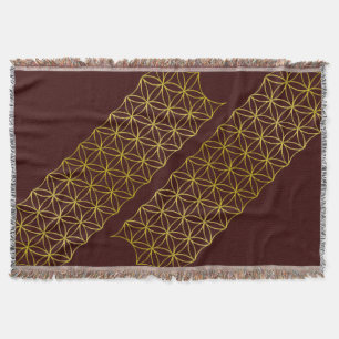 Manta Flor da Vida / Blume des Lebens - ouro padrão