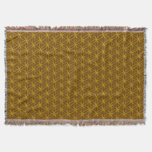 Manta Flor da Vida / Blume des Lebens - padrão dourado