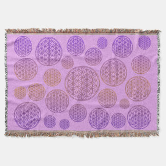 Manta Flor da Vida / Blume des Lebens - violeta padrão