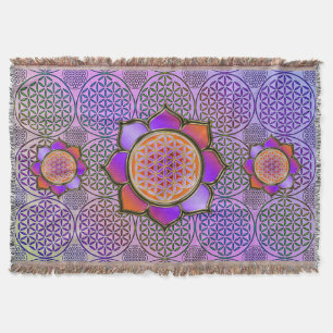 Manta Flor de DES Lebens da vida/Blume - violeta de