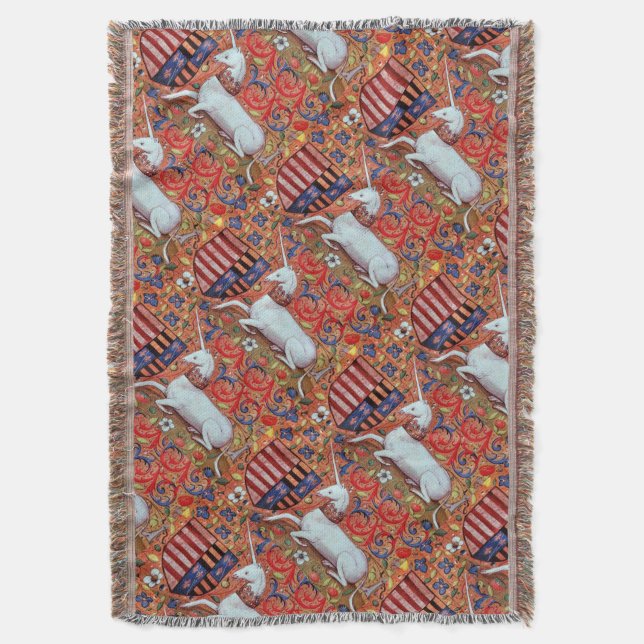 MANTA FLORES DE FANTASIA UNICORN E MEDIEVAL, MOTIFOS FLO (Frente Vertical)