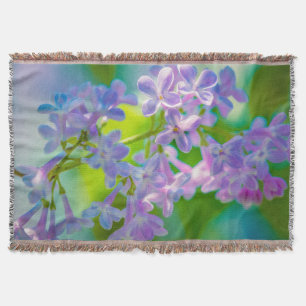 Manta Flores de Lilás Roxo