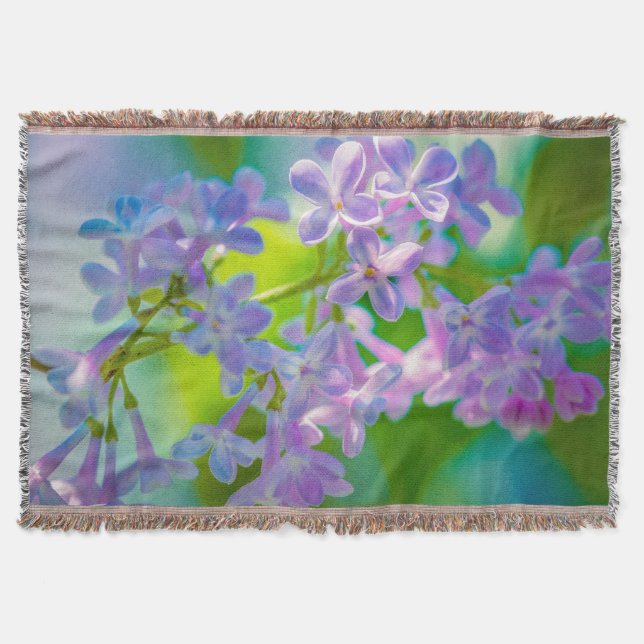 Manta Flores de Lilás Roxo (Frente)