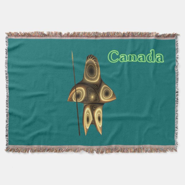 Manta Fractal Inuit Hunter - Canadá (Frente)