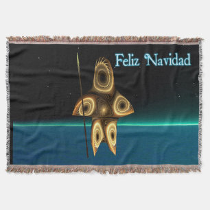 Manta Fractal Inuit Hunter - Feliz Navidad