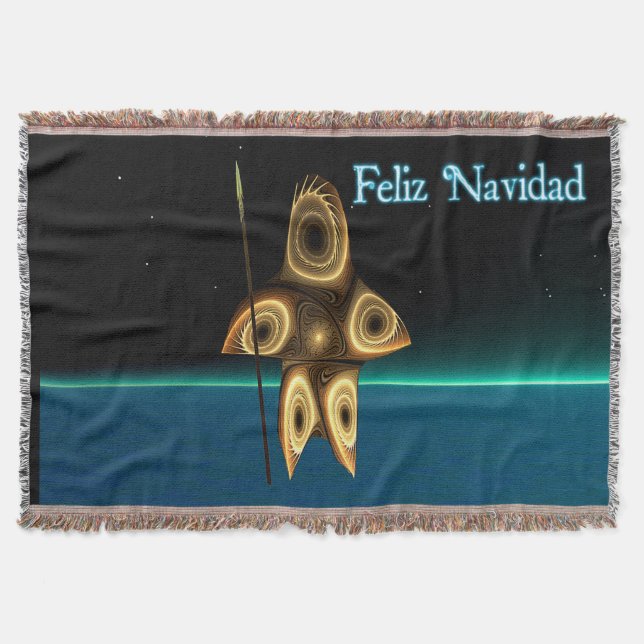 Manta Fractal Inuit Hunter - Feliz Navidad (Frente)