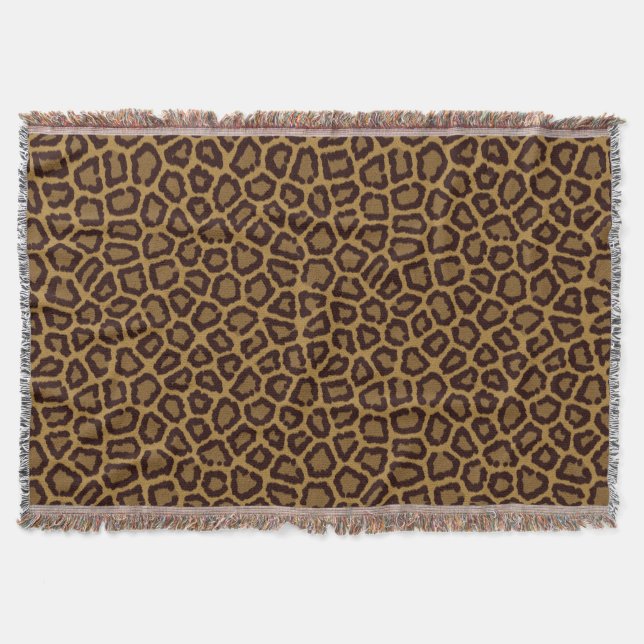 Manta Fundo do azulejo com uma pele do leopardo (Frente)
