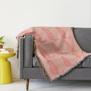 Manta Gato Japonês - Coral Orange Batik
