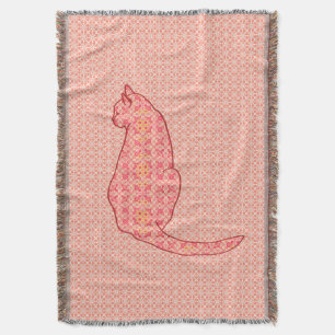 Manta Gato Japonês - Coral Orange Batik