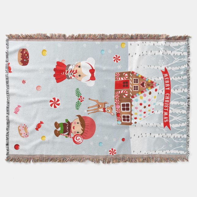 Manta Gingerbird House Throw Blanket (Frente)