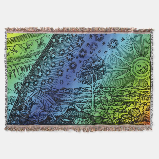Manta Gravura Flammarion Céu e Terra (Frente)