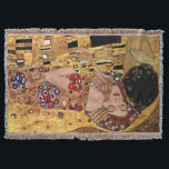 Manta Gustavo Klimt: O beijo (detalhe)<br><div class="desc">Uma cobertura clássica encantador do lance que caracteriza um casal romântico que compartilha de um beijo,  pintado pelo pintor austríaco Gustavo Klimt do symbolist.</div>