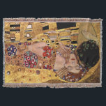 Manta Gustavo Klimt: O beijo (detalhe)<br><div class="desc">Uma cobertura clássica encantador do lance que caracteriza um casal romântico que compartilha de um beijo,  pintado pelo pintor austríaco Gustavo Klimt do symbolist.</div>