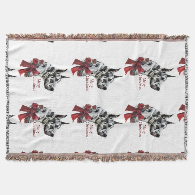 Manta Harlequin Great Dane Christmas (Frente)