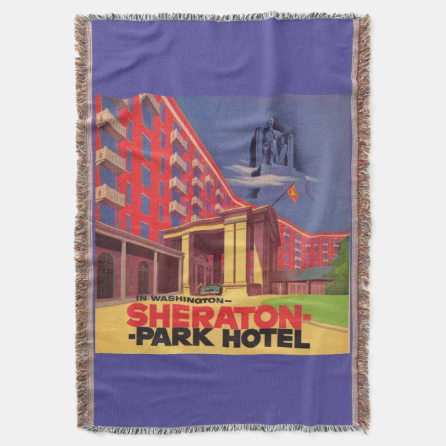 Manta Hotel Sheraton Park dos anos 50 - Washington, DC e (Frente Vertical)