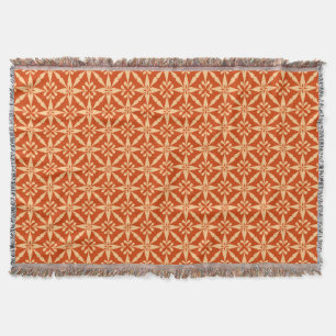 Manta Ikat Star Pattern - Mandarin Orange