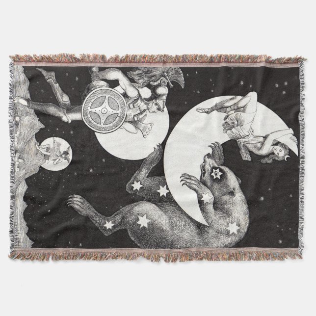 Manta Ilustração Noturna do Deus do Universo da Lua Cele (Frente)