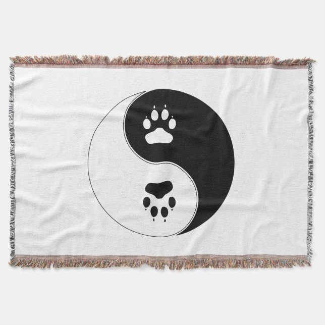 Manta Impressão da pata de Ying Yang (Frente)