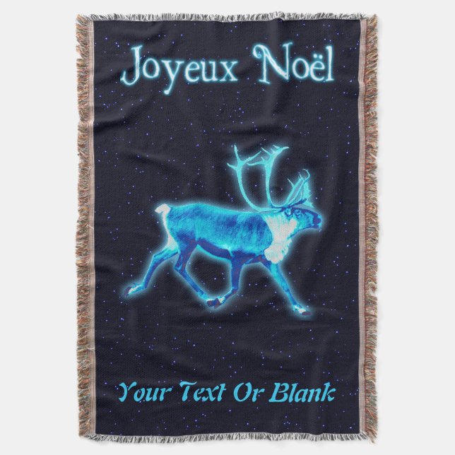 Manta Joyeux Noё l - Azul-Caribe (Reindeer) (Frente Vertical)
