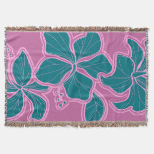 Manta Kailua Hibiscus Hawaiian Floral Blanket