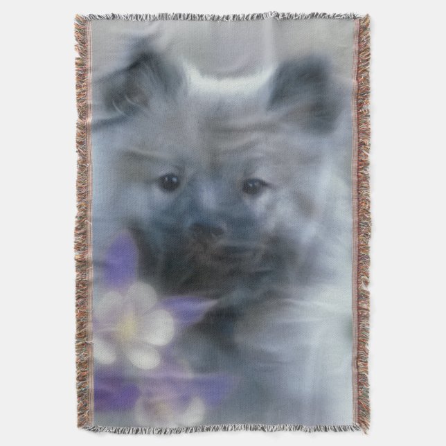 Manta Keeshond e Columbine - Fotografia de Cães (Frente Vertical)