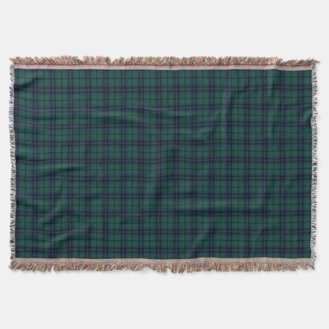 Manta Keith Clan Dark Green Modern Scottish Tartan (Frente)