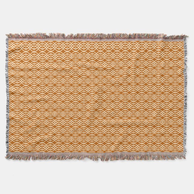 Manta Kimono impressão, terracotta e pêssego (Frente)