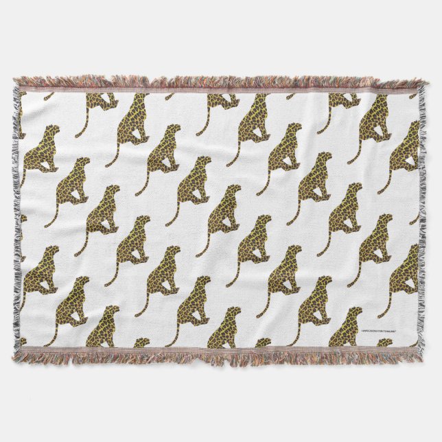 Manta Leopard Brown e Yellow Siloette (Frente)