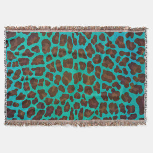 Manta Leopardo Brown e impressão da cerceta