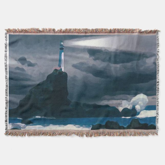 Manta Lighthouse blue blanket (Frente)