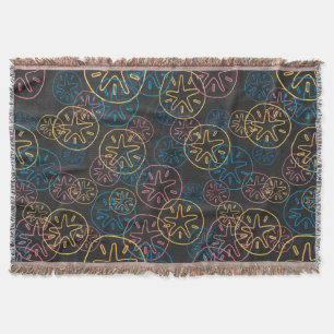 Manta Linhas de Dólar de Areia Vermelho Amarelo Azul