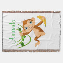 Macaco bonito com banana