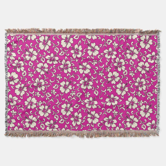 Manta Malia Hibiscus Hawaiian Floral Blanket (Frente)