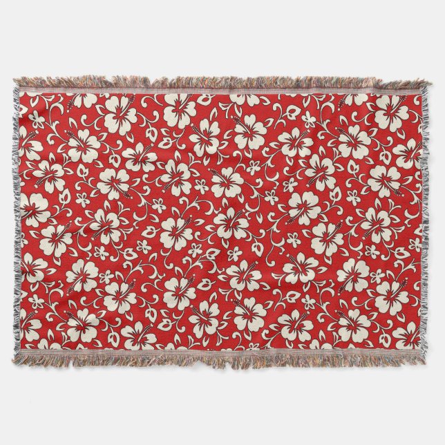 Manta Malia Hibiscus Hawaiian Floral Blanket (Frente)