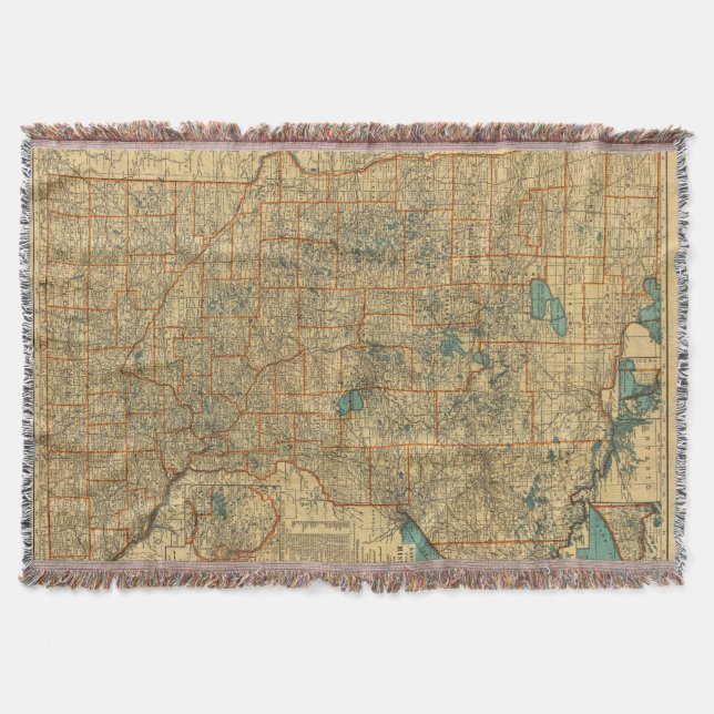 Manta Mapa de estradas de Minnesota (Frente)