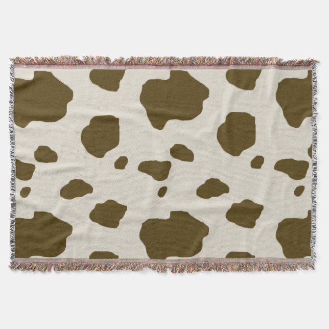 Manta Marrom da PELE da VACA (Frente)