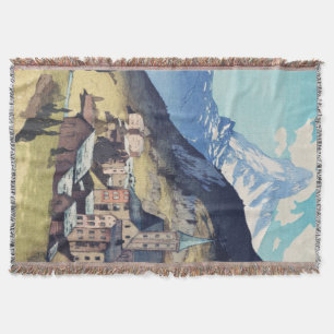 Manta Matterhorn, impressão da arte do vintage da suiça